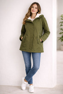 Daniela | Parka Impermeable Mujer con Capucha Forrada