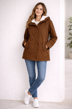 Daniela | Parka Impermeable Mujer con Capucha Forrada