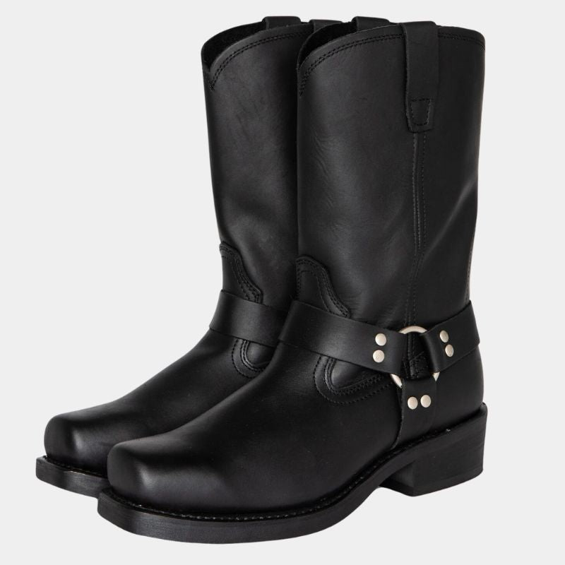 Darío | Botas Cowboy Hombre Piel Caña Alta Hebilla
