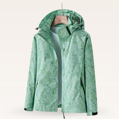 Daría | Chaqueta Cortavientos Estampada con Capucha Mujer Cremallera