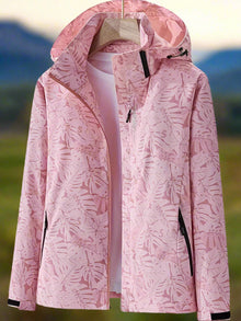 Daría | Chaqueta Cortavientos Estampada con Capucha Mujer Cremallera