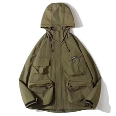 Darío | Chubasquero Hombre Impermeable con Capucha Múltiples Bolsillos