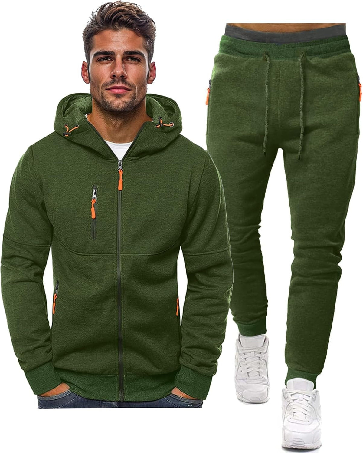 Darío | Conjunto Deportivo Hombre con Capucha Cremallera