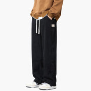 Darío | Pantalón de Pana Pierna Ancha Hombre Cintura Elástica Cordón