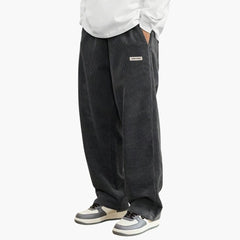 Darío | Pantalón de Pana Pierna Ancha Hombre Cintura Elástica Cordón