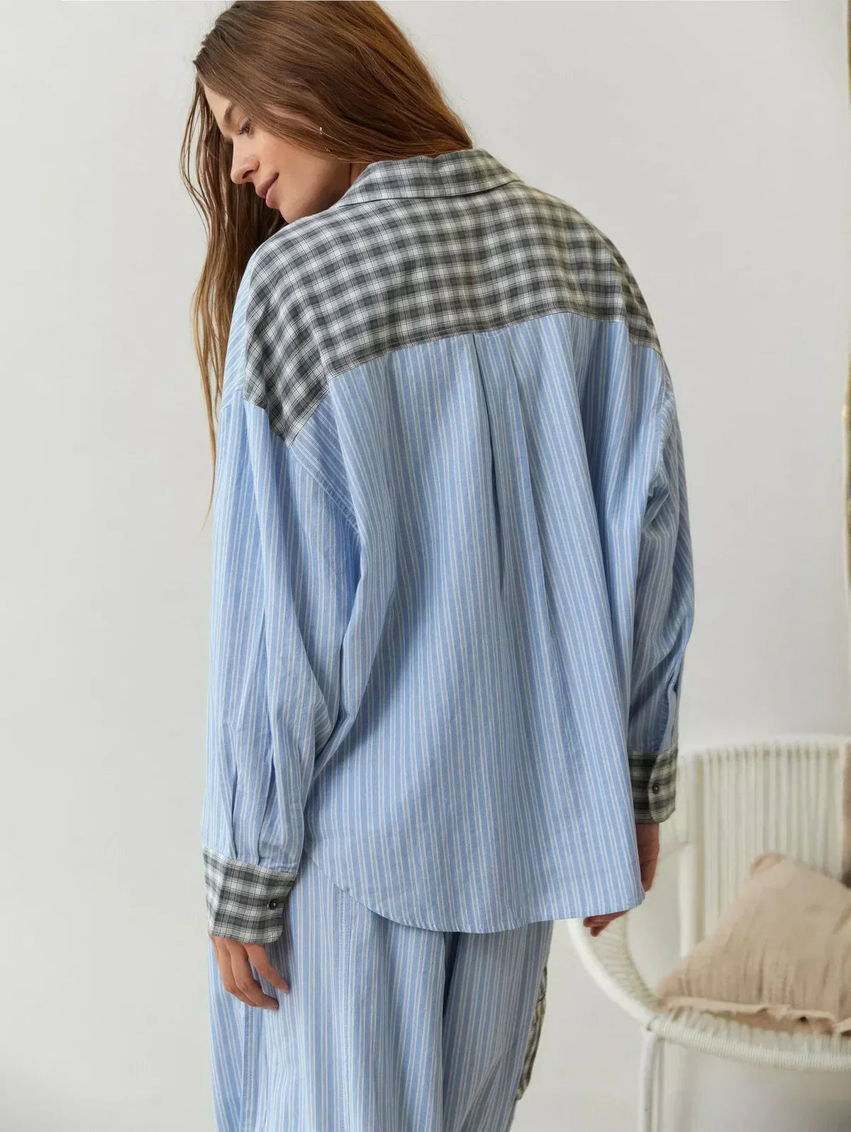 Delia | Conjunto Pijama de Cuadros Mujer Camisa y Pantalón