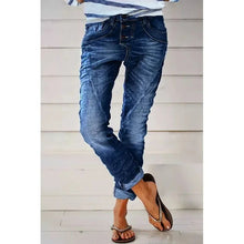 Delia | Jeans Slim Fit de Tiro Medio Mujer Lavado Desgastado