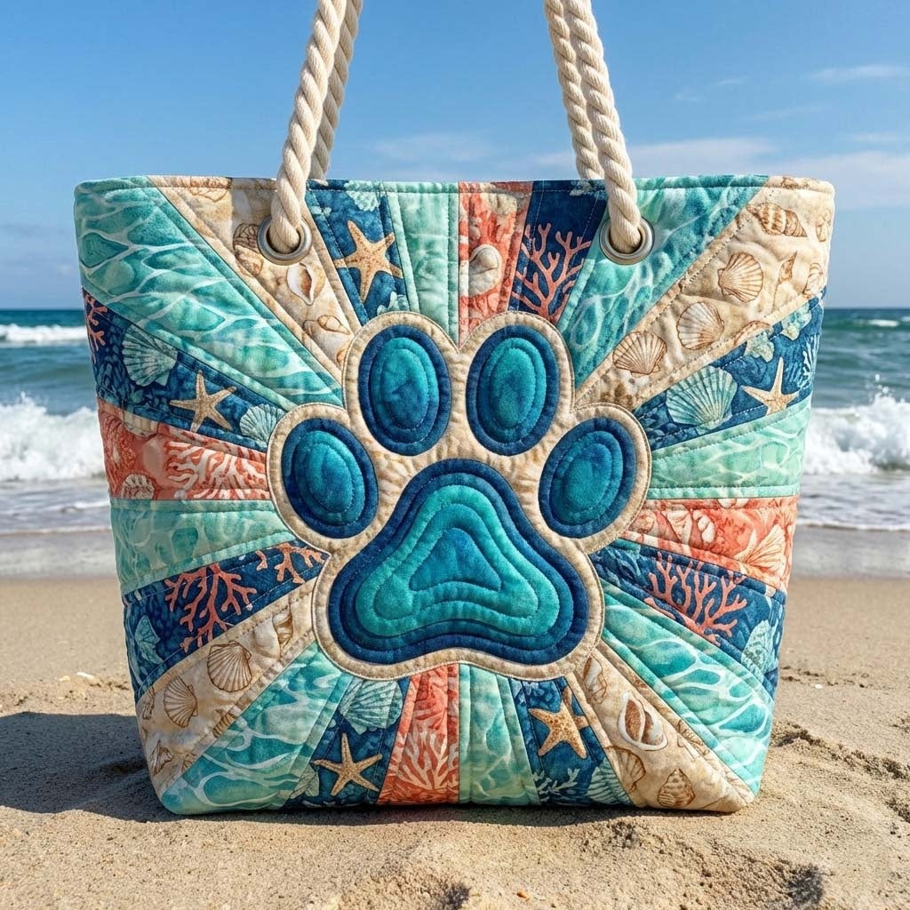 Dolores | Bolso Tote de Playa Artesanal Mujer Asas de Cuerda Estampado