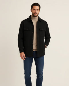 Emilio | Overshirt de Mezcla de Algodón Hombre Bolsillos Pecho Corte Regular