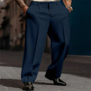 Emilio | Pantalón de Traje Hombre Pinzas Pierna Ancha Cintura Alta