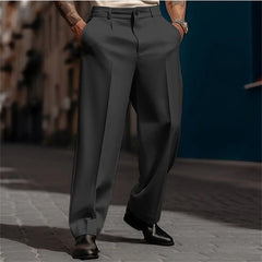 Emilio | Pantalón de Traje Hombre Pinzas Pierna Ancha Cintura Alta
