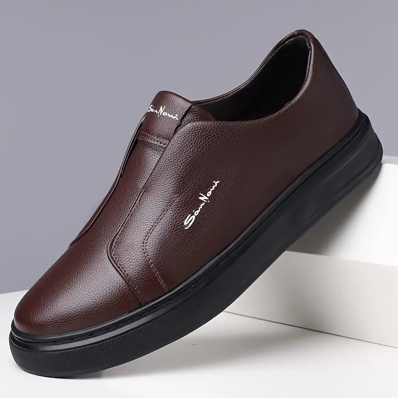 Emilio | Sneakers Hombre Sin Cordones de Cuero Casual