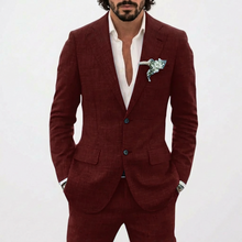 Emilio | Traje de Lino de Corte Relajado Hombre Solapa Clásica