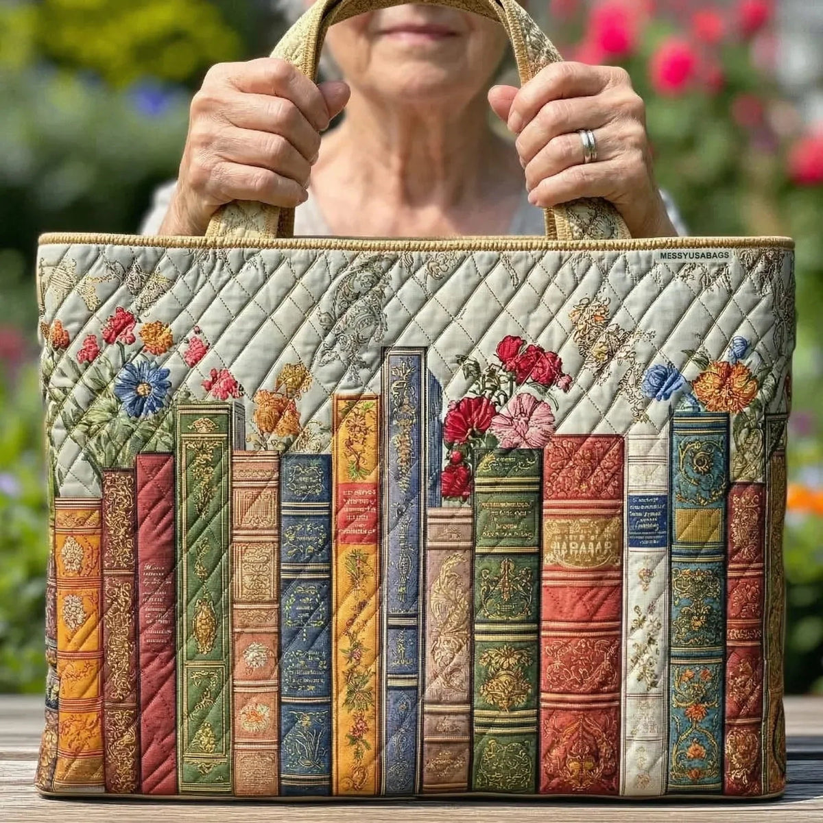 Encarnación | Bolso Tote Acolchado Artesanal Mujer Estampado Único