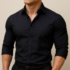 Ernesto | Camisa de Vestir de Manga Larga Hombre Cuello Clásico