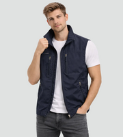 Ernesto | Gilet Multipocket con Cremallera Hombre Cuello Alto