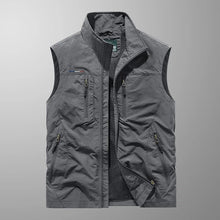Ernesto | Gilet Multipocket con Cremallera Hombre Cuello Alto