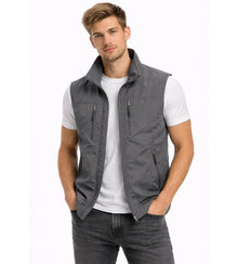 Ernesto | Gilet Multipocket con Cremallera Hombre Cuello Alto
