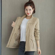 Esther | Chaqueta Militar Ligera Mujer Cremallera Cintura Ajustable