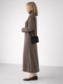 Esther | Vestido de Invierno de Punto Mujer Cuello Alto Manga Larga
