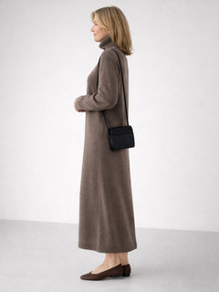 Esther | Vestido de Invierno de Punto Mujer Cuello Alto Manga Larga