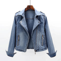 Sofía | Chaqueta Vaquera Mujer Estilo Biker Cremallera