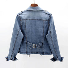 Sofía | Chaqueta Vaquera Mujer Estilo Biker Cremallera