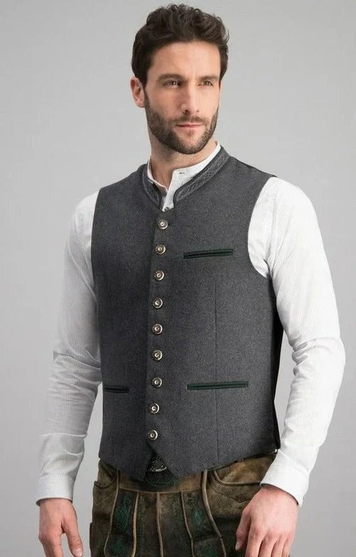 Felipe | Gilet Tradicional Hombre Botones Lana