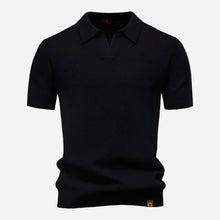 Felipe | Polo de Punto Manga Corta Hombre Cuello Abierto Texturizado