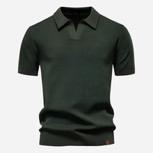Felipe | Polo de Punto Manga Corta Hombre Cuello Abierto Texturizado