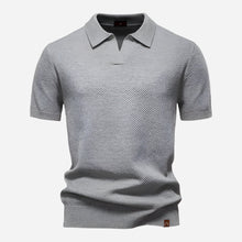 Felipe | Polo de Punto Manga Corta Hombre Cuello Abierto Texturizado