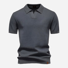 Felipe | Polo de Punto Manga Corta Hombre Cuello Abierto Texturizado