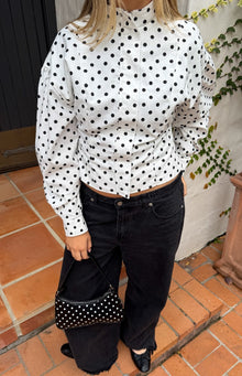 Front Page White Polka Dot Jacket