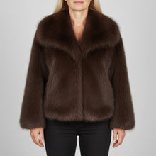 Gema | Chaqueta de Pelo Sintético Mujer Cuello Amplio