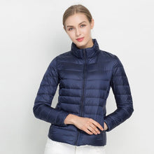 Gema | Chaqueta de Plumas Ligera Mujer Cuello Alto Corte Ajustado