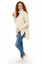 Gema | Jersey de Punto Oversize Cuello Vuelto Mujer Manga Larga