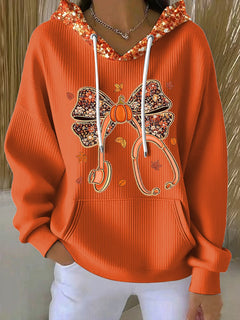 Gema | Sudadera con Capucha Mujer Estampada Bolsillo Canguro