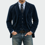 Gonzalo | Blazer de Pana Hombre con Chaleco Solapa Clásica