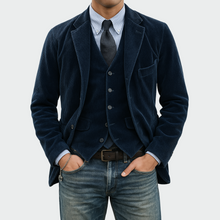 Gonzalo | Blazer de Pana Hombre con Chaleco Solapa Clásica
