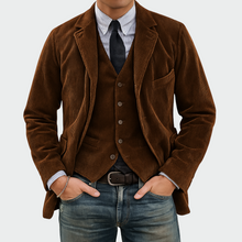 Gonzalo | Blazer de Pana Hombre con Chaleco Solapa Clásica