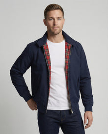 Gonzalo | Chaqueta Harrington Hombre Forro Cuadros Cremallera