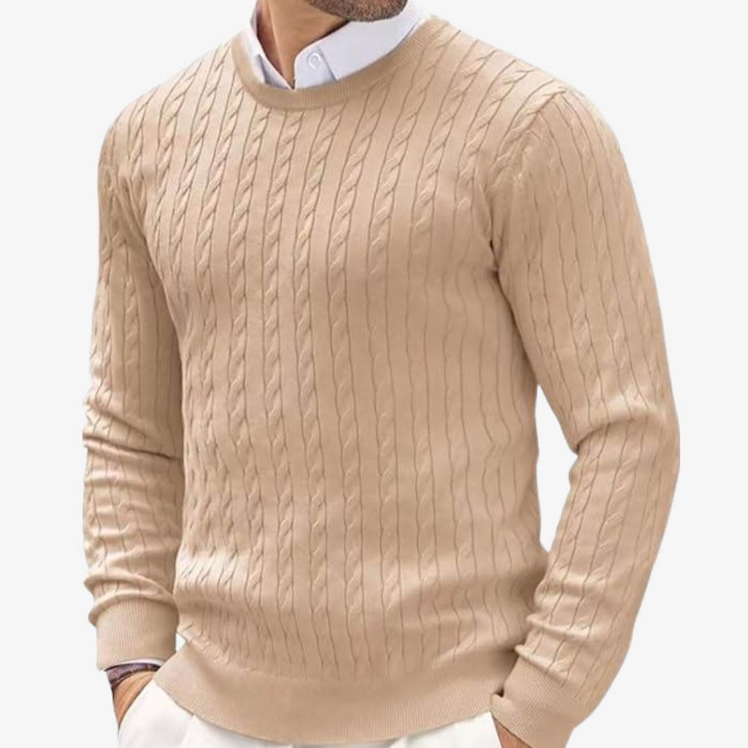 Gonzalo | Jersey de Punto Cuello Redondo Hombre Trenzado