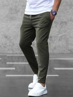 Gonzalo | Pantalón Chino Slim Fit Hombre Cintura Elástica Cordón