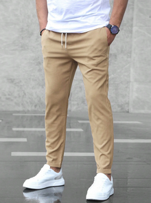 Gonzalo | Pantalón Chino Slim Fit Hombre Cintura Elástica Cordón