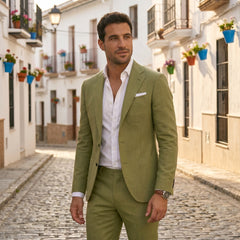 Gonzalo | Traje de Lino Hombre Corte Entallado Boda