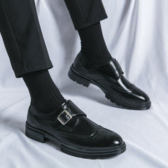 Gonzalo | Zapatos de Vestir Monk Strap Brogue Hombre Piel Hebilla