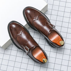 Gonzalo | Zapatos de Vestir Monk Strap Brogue Hombre Piel Hebilla