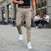 Guillermo | Pantalón Chino de Cuadros Slim Hombre Ajustado