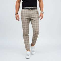Guillermo | Pantalón Chino de Cuadros Slim Hombre Ajustado
