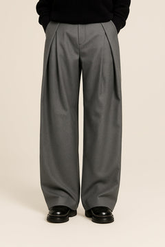 Guillermo | Pantalón de Pinzas Pierna Ancha Hombre Cintura Alta